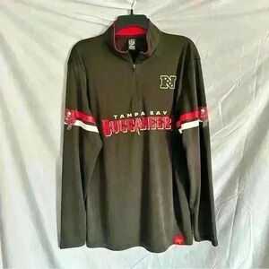 NFL Tampa Bay Buccaneers 1/4 zip Lightweight long sleeve shirt womens Size L